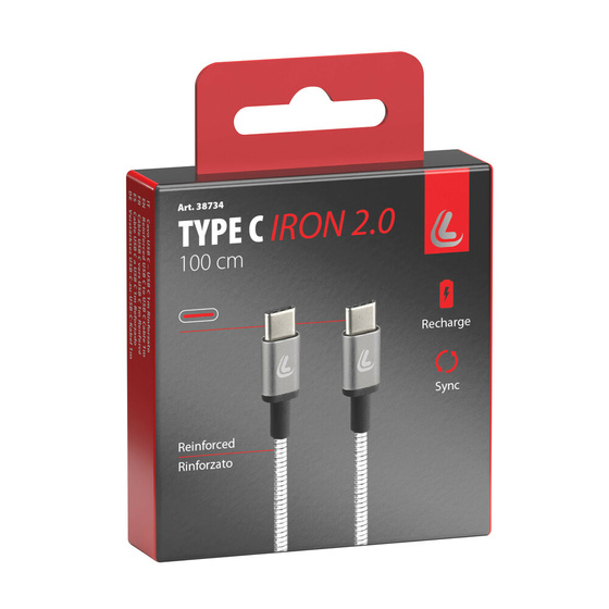 38734 Iron 2.0 Przewód Usb > Usb Type-C - 100 cm
