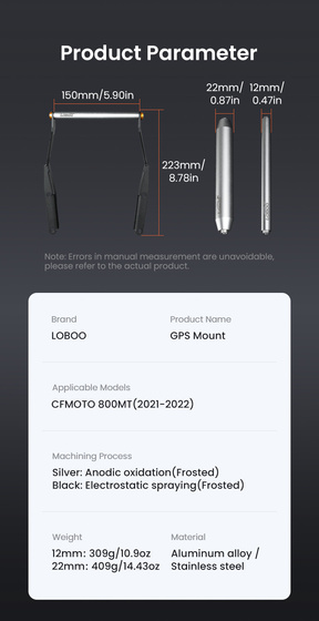 LOBOO Zestaw montażowy GPS CFMOTO 800MT (2023-) (10.3.09602.001.01)