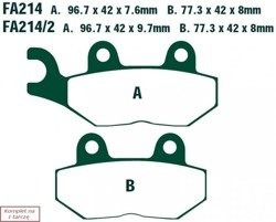 Brake pads EBC FA214/2 (set on 1 disk)