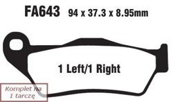 Brake pads EBC FA643 (set on 1 disk)