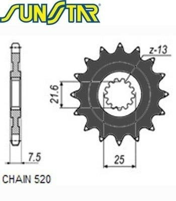 SUNSTAR zębatka przednia 3A5-16