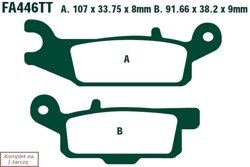 Brake pads EBC FA446TT (set on 1 disk)