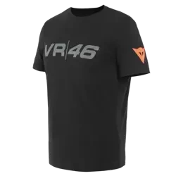 Koszulka Dainese VR46 Pit Lane T-Shirt Czarna/Żółta-Fluo