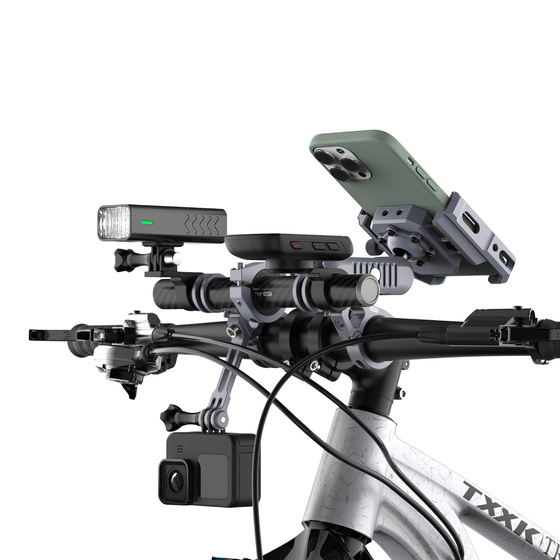 Zestaw wielofunkcyjny - uchwyt na kamerę/telefon/GoPro/licznik/lampkę montowany na kierownicę Outplorer H1000