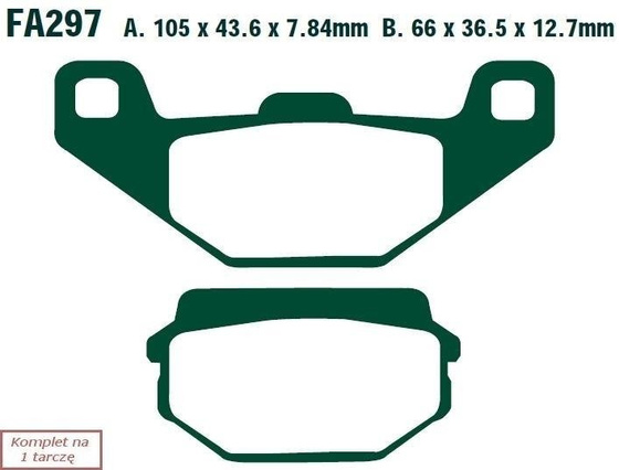 Brake pads EBC FA297 (set on 1 disk)