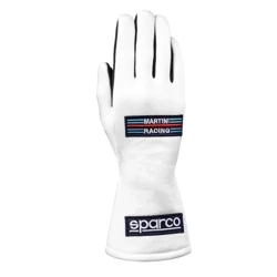 Sparco Martini Land Classic Race Kart Gloves (FIA & SFI) white