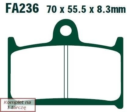 Brake pads EBC FA236 (set on 1 disk)