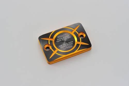 SQUARE MASTER CYLINDER TANK CAP, HONDA(B), GOLD