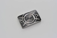 SQUARE MASTER CYLINDER TANK CAP, HONDA(B), SILVER