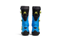Motorcycle Boots Flame blue yellow