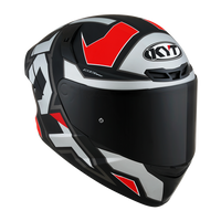 Kask Motocyklowy KYT TT-COURSE ELECTRON matowy szary/czerwony - XL