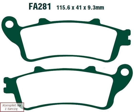 Brake pads EBC FA281HH wzmacniane (set on 1 disk)
