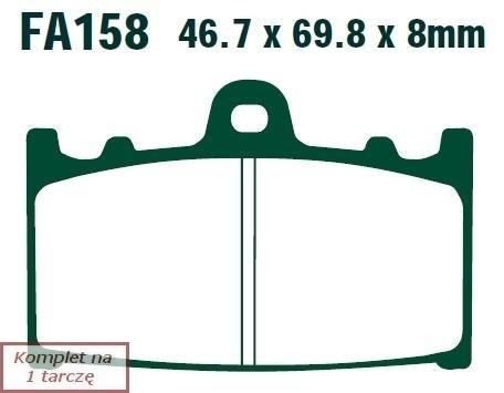 Brake pads EBC FA158HH wzmacniane (set on 1 disk)
