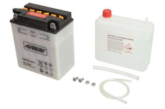 Akumulator Kwasowy/Rozruchowy/Suchoładowany z elektrolitem (zakaz sprzedaży do detalu) 4 RIDE 12V 12Ah 113A L+ Obsługowy 136x82x162mm Suchoładowany z elektrolitem DUCATI SS 100-1731 1968-
