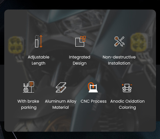 LOBOO Dźwignia hamulca tylnego ze zintegrowanym przełącznikiem świateł (10.1.10862.001.01)