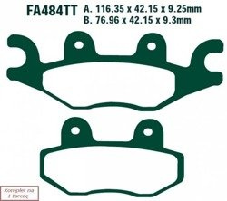 Brake pads EBC FA484TT (set on 1 disk)