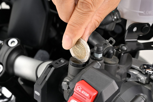 80943 Mirror hole plug bolt CNC black anodized f. M10 x P1.25 left hand side