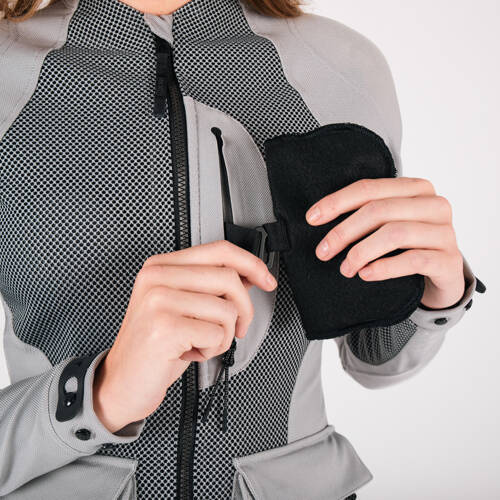 Motorcycle Armoured Shirt KNOX Tor Women's Light Grey