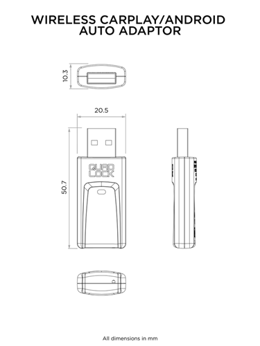 Quad Lock® Car - Wireless CarPlay/Android Auto Adaptor