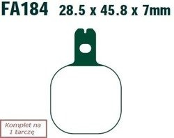 Klocki hamulcowe EBC FA184 (kpl. na 1 tarcze)