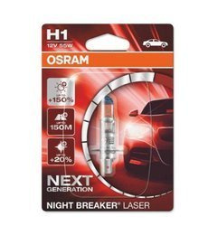 Żarówka (Blister 1szt.) H1 12V 55W P14,5S do 150% większa jasność, do 20% bielsze światło Night Breaker Laser, biała