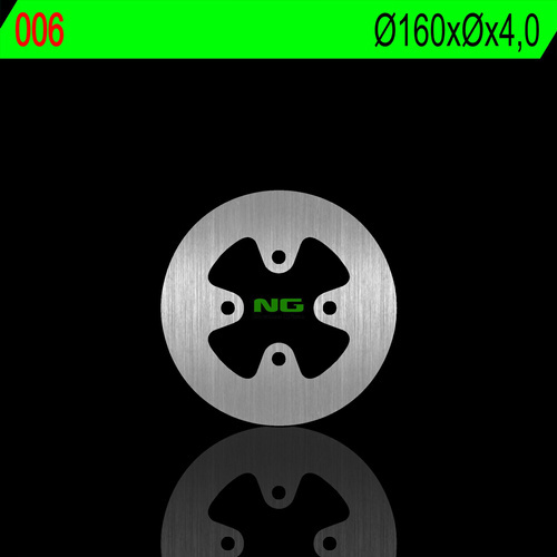 NG TARCZA HAMULCOWA TYŁ BETA TECHNO 125 95-98, 250 98-99 (ŚR.160MM) (4X10MM)