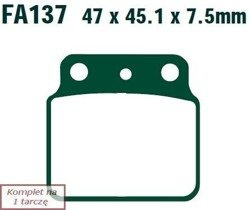 Brake pads EBC FA137TT (set on 1 disk)
