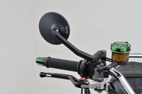 D-MIRROR-3 ROUND/ROD ALUMINUM BLACK 1PC E-MARKED