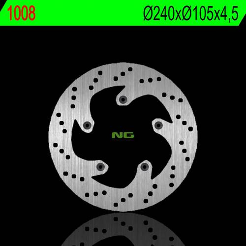 NG TARCZA HAMULCOWA PRZÓD APRILIA ATLANTIC 125 03-, 200/250/300 03-11, MALAGUTI MADSON 125 06-09 (PRZÓD/TYŁ) (240X105X4,5MM) (5X6,5MM)