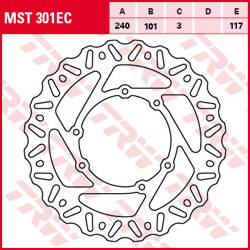 TRW LUCAS FRONT BRAKE DISC HONDA CR 125 / 250 95-07, CRF 250 / 450 R / X 04-14