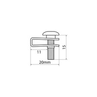 91655 Śrubki M5 do owiewek z blaszkami mocującymi - 10 sztuk – kolor srebrny