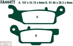 Brake pads EBC FA444TT (set on 1 disk)