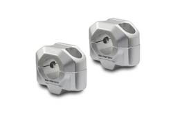 ZESTAW PODWYŻSZAJĄCY KIEROWNICĘ 22MM, PODWYŻSZENIE 20MM, SILVER, SW-MOTECH