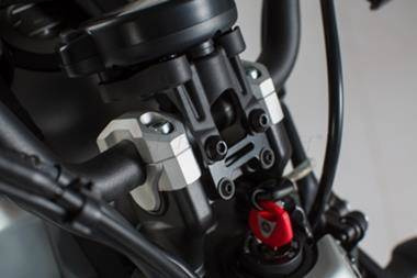 ZESTAW PODWYŻSZAJĄCY KIEROWNICĘ, PODWYŻSZENIE 20 MM, YAMAHA XSR 700 (16-), BLACK, SW-MOTECH