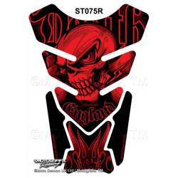 MOTOGRAFIX TANKPAD DEATH SKULL RED ST075R