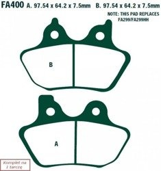 Brake pads EBC FA400HH wzmacniane (set on 1 disk)