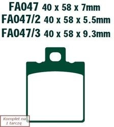 Brake pads EBC FA047 (set on 1 disk)