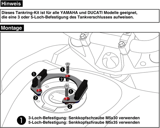 Ducati Monster 821 (2018-2020) Tank ring Lock it