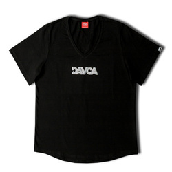 DAVCA T-shirt Black Logo Glitter