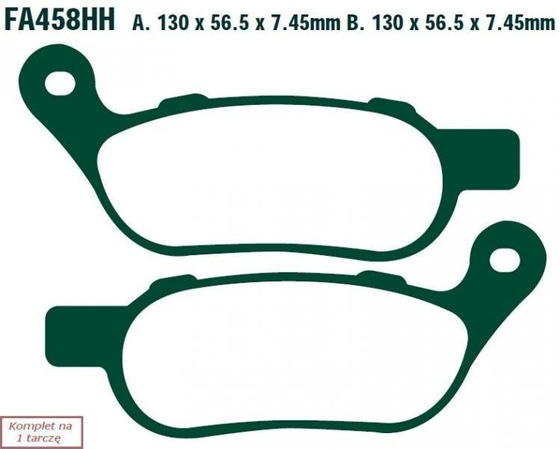 Brake pads EBC FA458VLD chromowane (set on 1 disk)