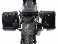 Side carrier cutout stainless steel incl Xplorer black sideboxes for Harley Davidson Pan America (2021-)