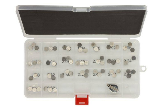 Płytka zaworowa 8,9mm (3x każdy rozmiar, zestaw 1.72-2.60 co 0.04mm)