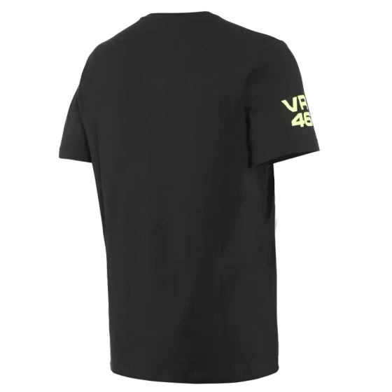 Koszulka Dainese VR46 Pit Lane T-Shirt Czarna/Żółta-Fluo