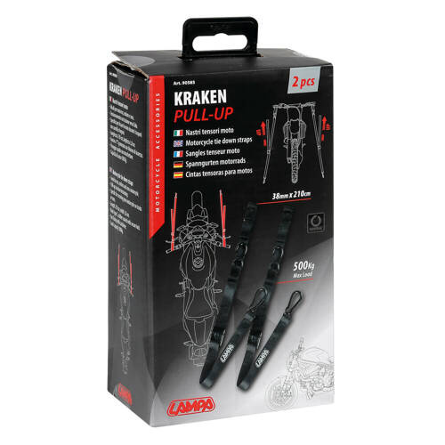 90585 Kraken Pull-Up, pair of motorcycle tie down straps