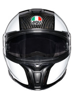 Kask motocyklowy szczękowy AGV SPORTMODULAR E05 SOLID PLK BLACK WHITE