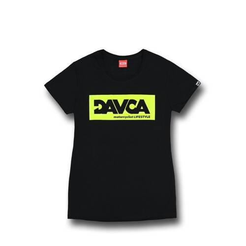 DAVCA T-shirt black Fluo logo