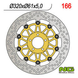 NG TARCZA HAMULCOWA PRZÓD KAWASAKI VN 1500 MEAN STREAK - '02-'04, VN 1600 MEAN STREAK - '04-'08, ZX-12R/ZX-7R '00-04, ZZR1000 '93-01 (320X61X5MM) (5X10,5MM) WAVE PŁYWAJĄCA