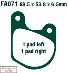 Brake pads EBC FA071V V-PAD (set on 1 disk)