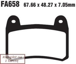Brake pads EBC FA658 (set on 1 disk)