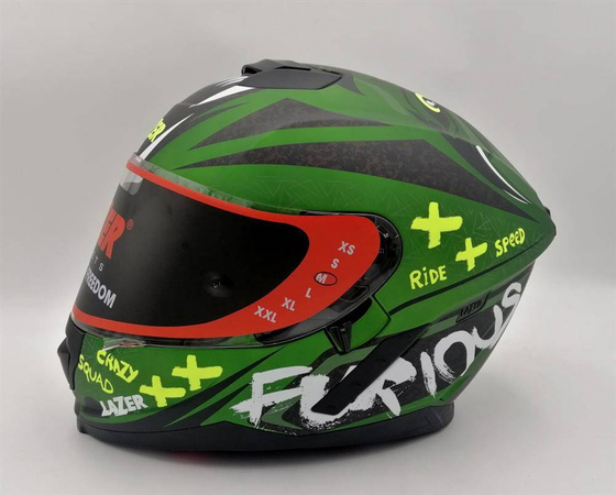 Kask Motocyklowy LAZER RAFALE Oni Zielony (kol. Zielony - Czarny) rozm. S